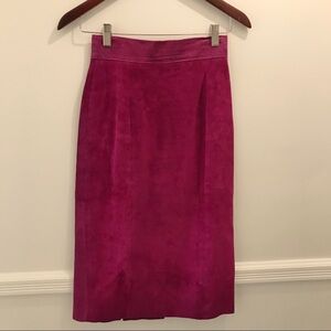 Vintage Danier Suede Skirt 4 Fuchsia Purple
